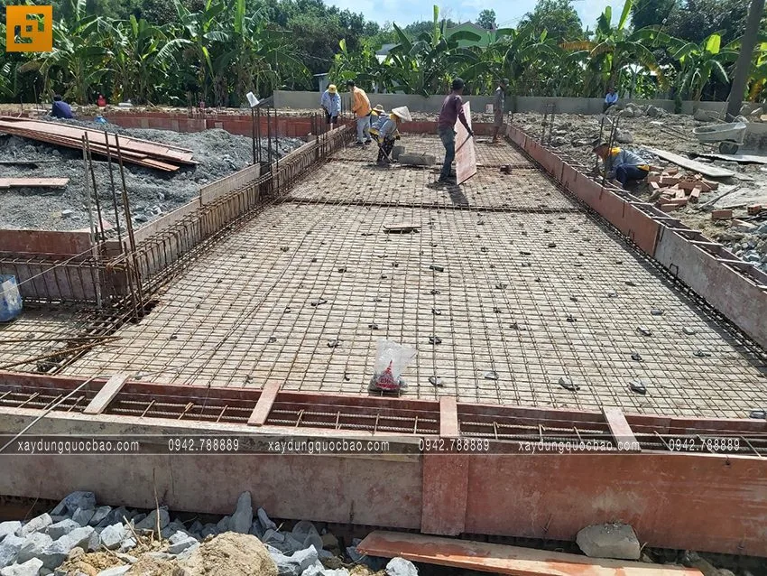 Hình ảnh thi công phần móng quán cà phê sân vườn. Ảnh 4