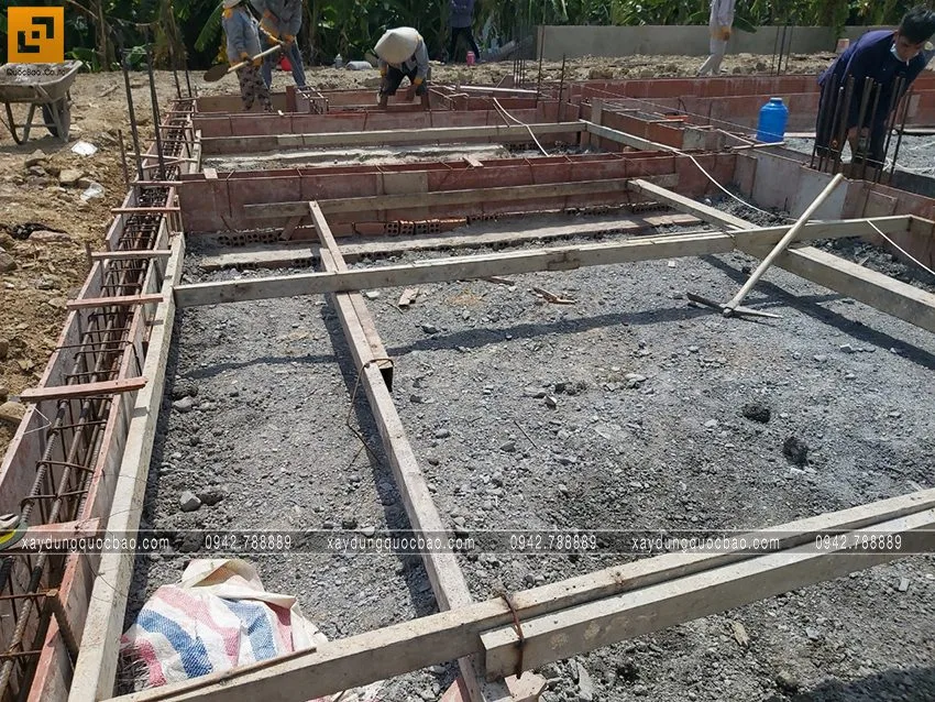 Hình ảnh thi công phần móng quán cà phê sân vườn. Ảnh 3