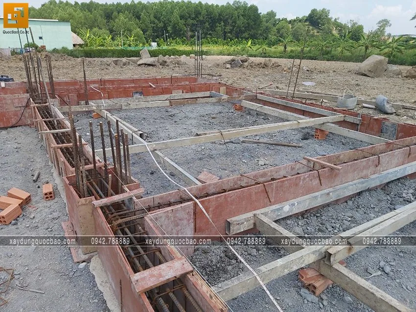 Hình ảnh thi công phần móng quán cà phê sân vườn. Ảnh 5