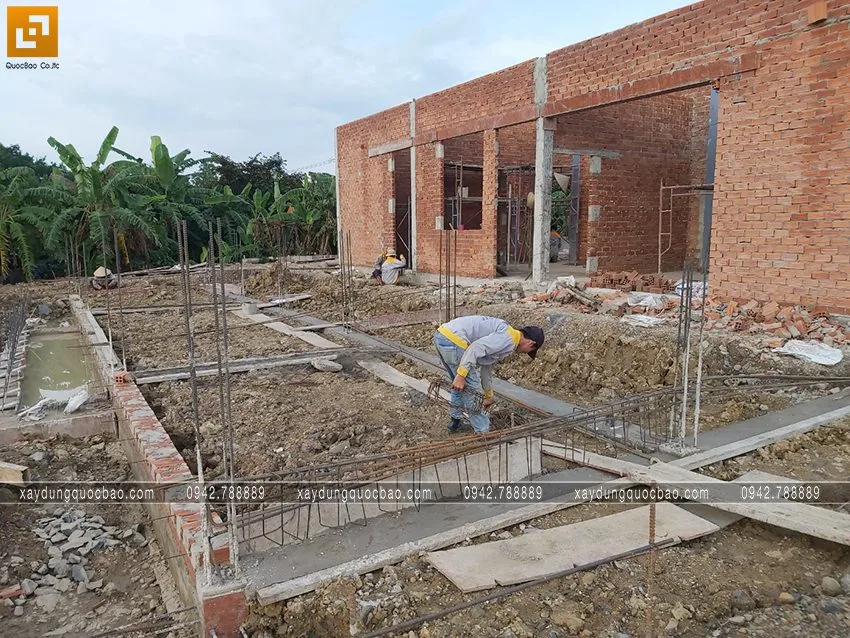 Hình ảnh thi công phần móng quán cà phê sân vườn. Ảnh 13