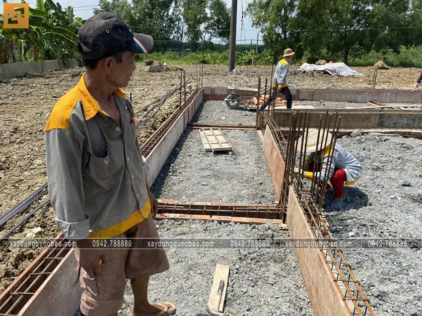 Hình ảnh thi công phần móng quán cà phê sân vườn. Ảnh 15