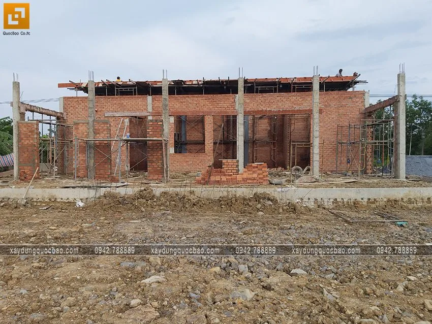 Hình ảnh thi công phần móng quán cà phê sân vườn. Ảnh 21