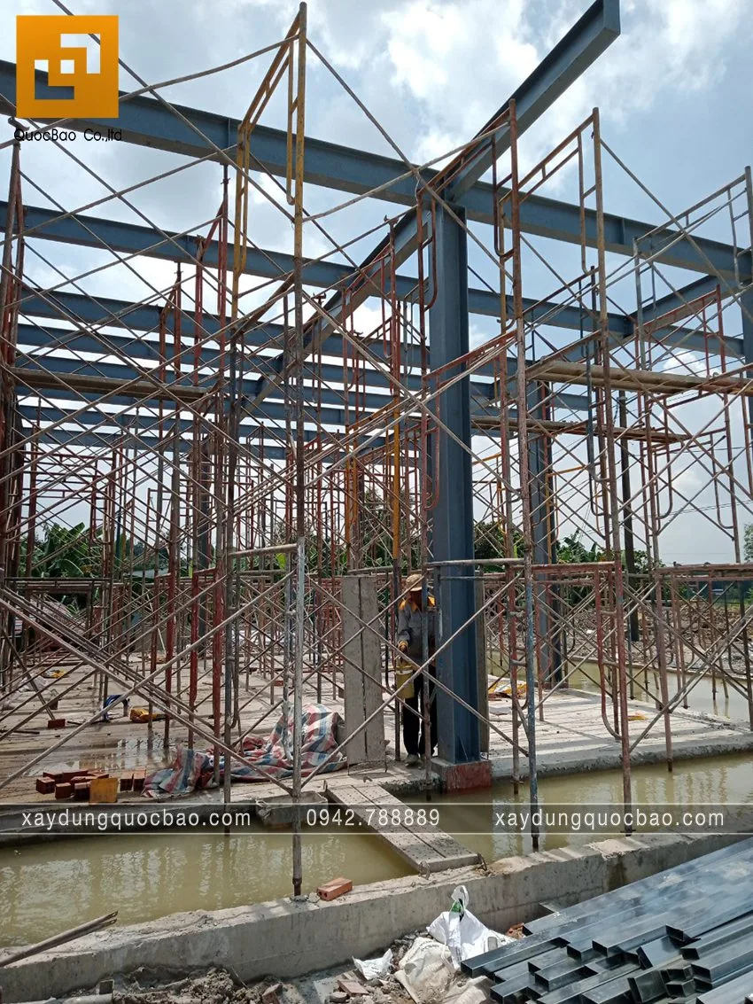 Hình ảnh thi công phần móng quán cà phê sân vườn. Ảnh 23