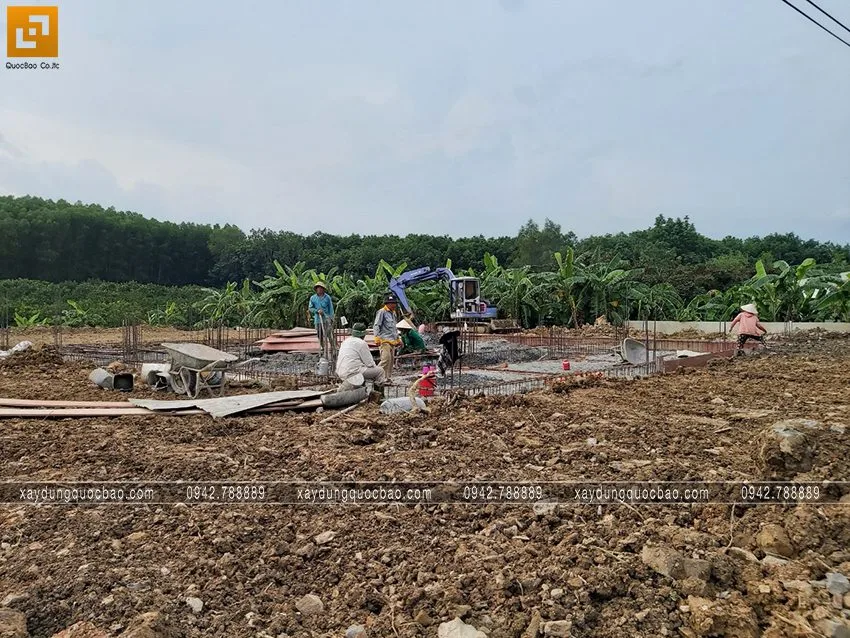 Hình ảnh thi công phần móng quán cà phê sân vườn. Ảnh 25