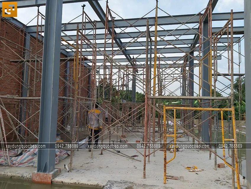 Hình ảnh thi công phần móng quán cà phê sân vườn. Ảnh 30