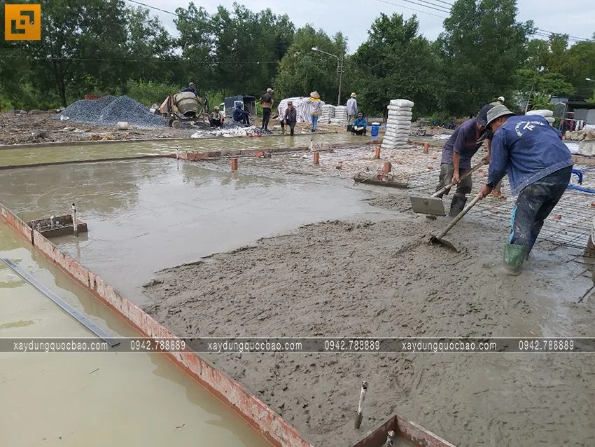 Hình ảnh thi công phần móng quán cà phê sân vườn. Ảnh 33