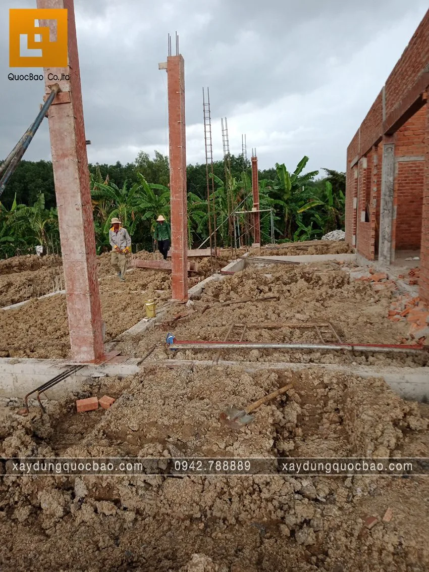 Hình ảnh thi công phần móng quán cà phê sân vườn. Ảnh 34