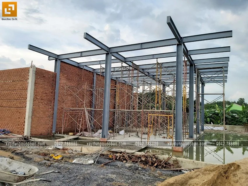 Hình ảnh thi công phần móng quán cà phê sân vườn. Ảnh 35