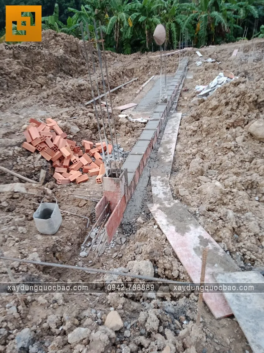 Hình ảnh thi công phần móng quán cà phê sân vườn. Ảnh 36