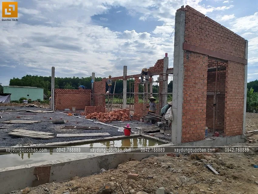Hình ảnh thi công phần móng quán cà phê sân vườn. Ảnh 38