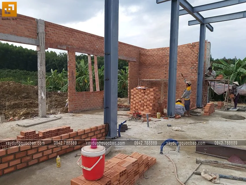 Hình ảnh thi công phần móng quán cà phê sân vườn. Ảnh 39