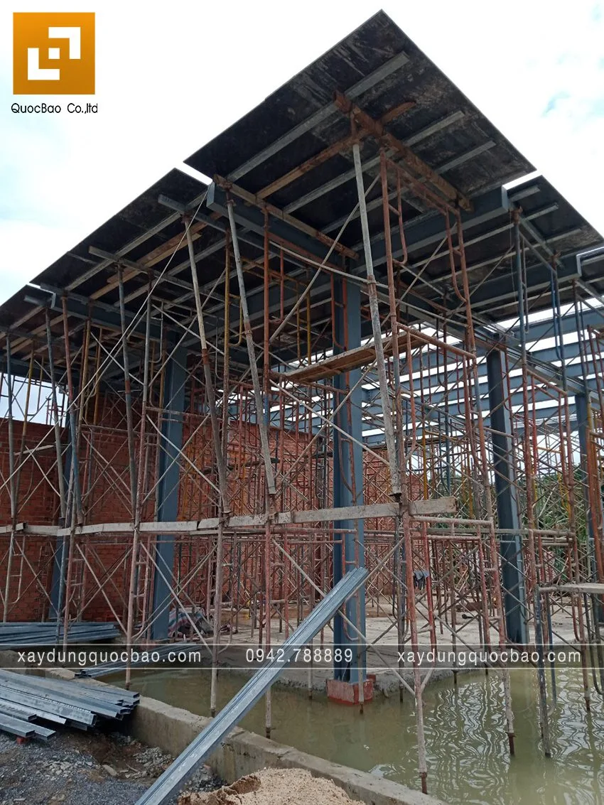 Hình ảnh thi công phần móng quán cà phê sân vườn. Ảnh 40