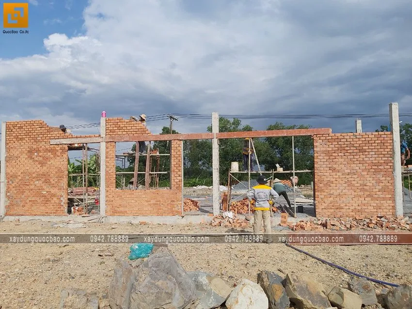 Hình ảnh thi công phần móng quán cà phê sân vườn. Ảnh 41