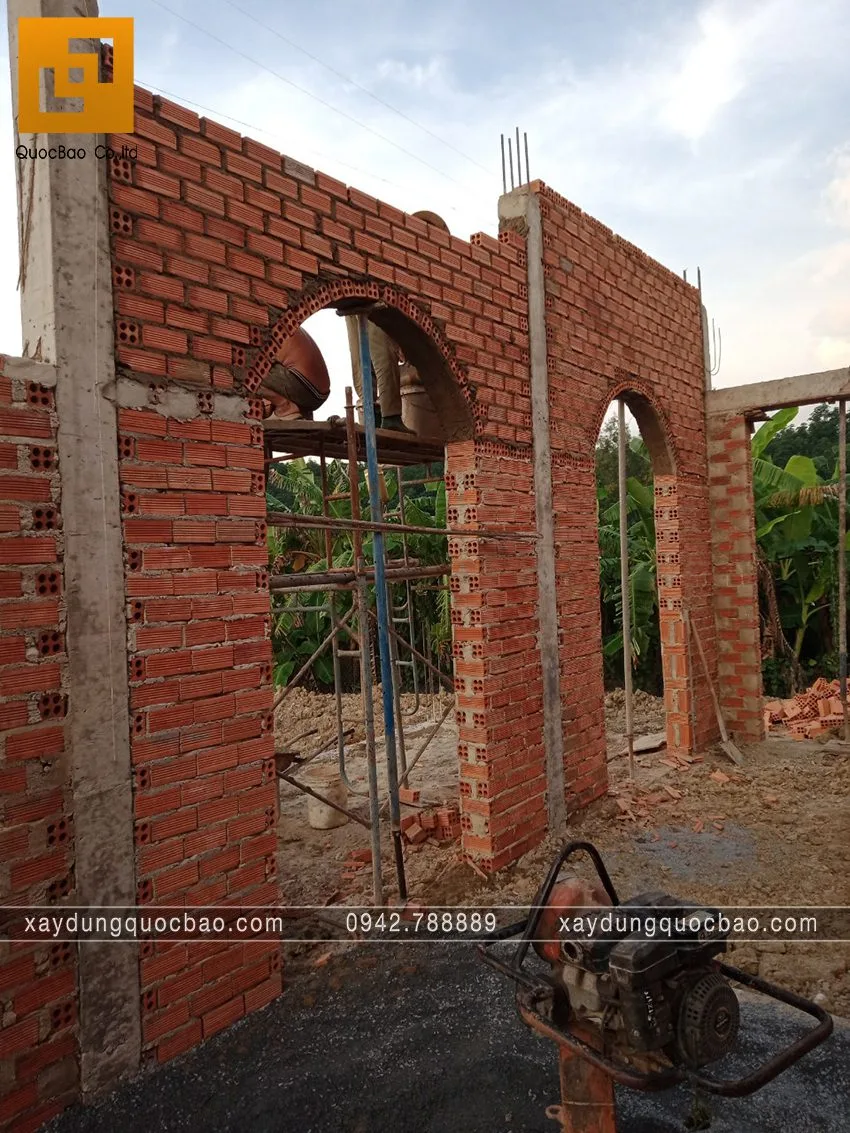 Hình ảnh thi công phần móng quán cà phê sân vườn. Ảnh 42