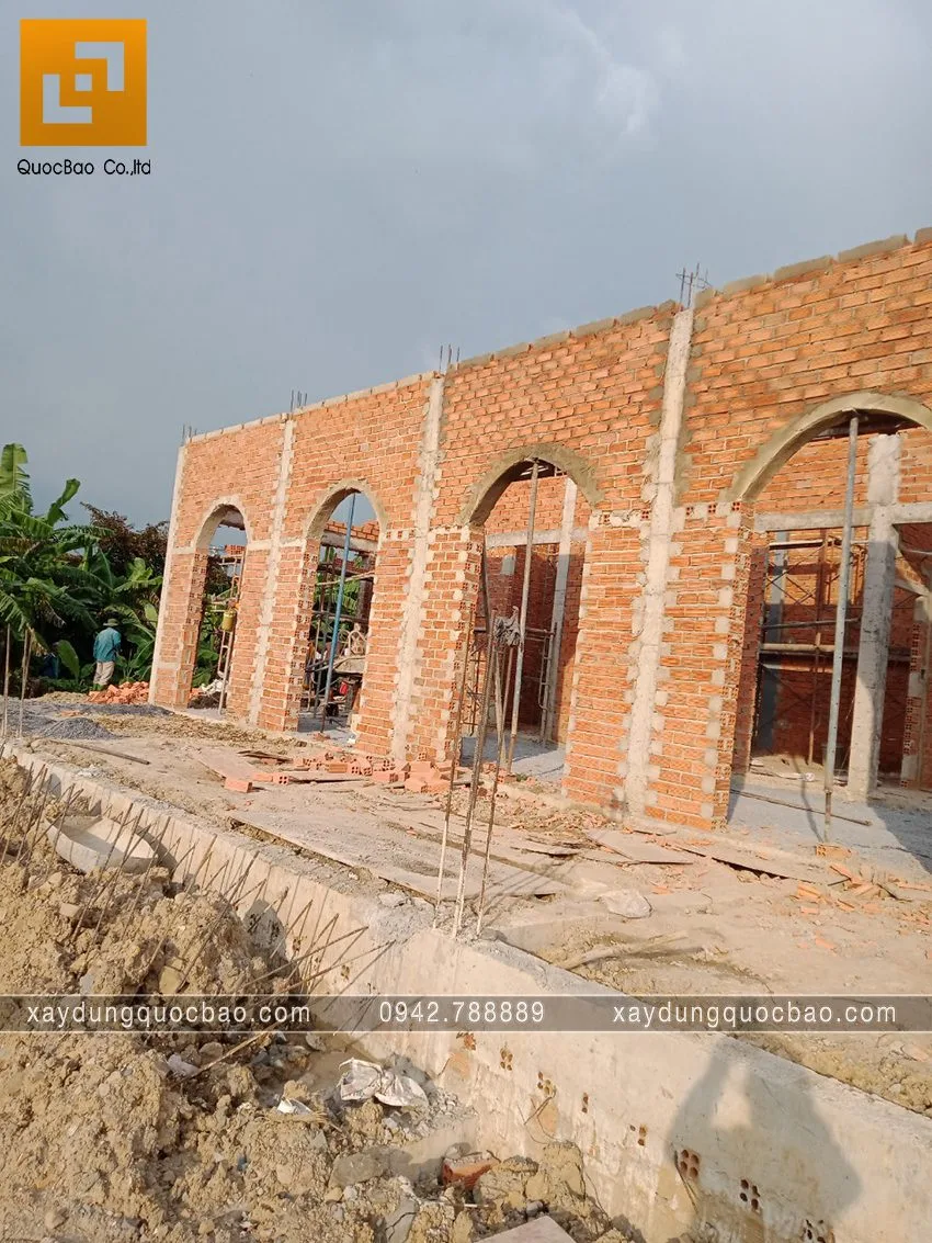 Hình ảnh thi công phần móng quán cà phê sân vườn. Ảnh 43