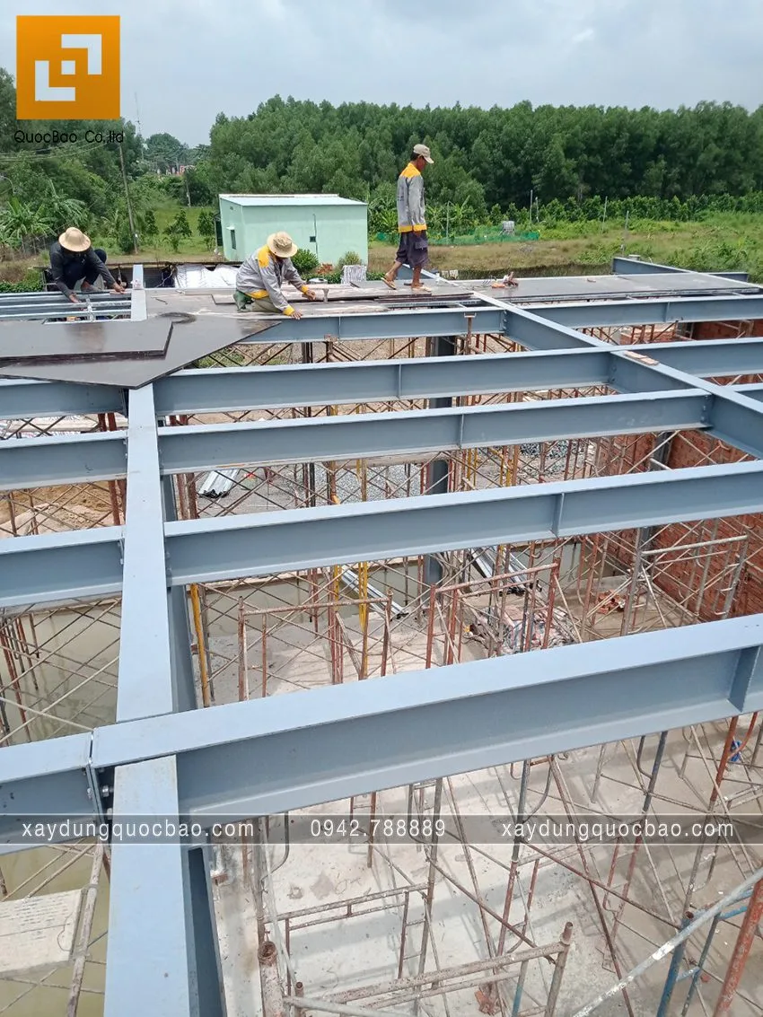 Hình ảnh thi công phần móng quán cà phê sân vườn. Ảnh 46