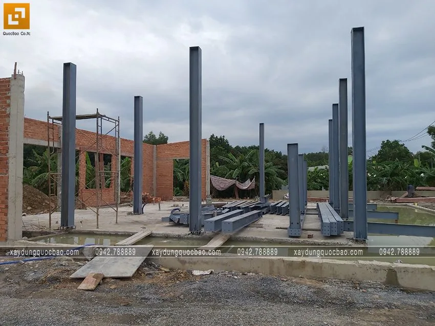 Hình ảnh thi công phần móng quán cà phê sân vườn. Ảnh 51