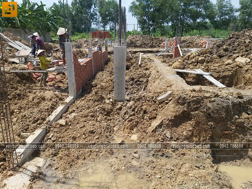 Thi công phần móng quán cà phê. Ảnh 10