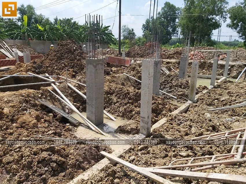 Thi công phần móng quán cà phê. Ảnh 11