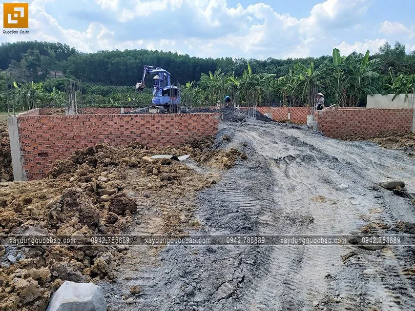 Thi công phần móng quán cà phê. Ảnh 14