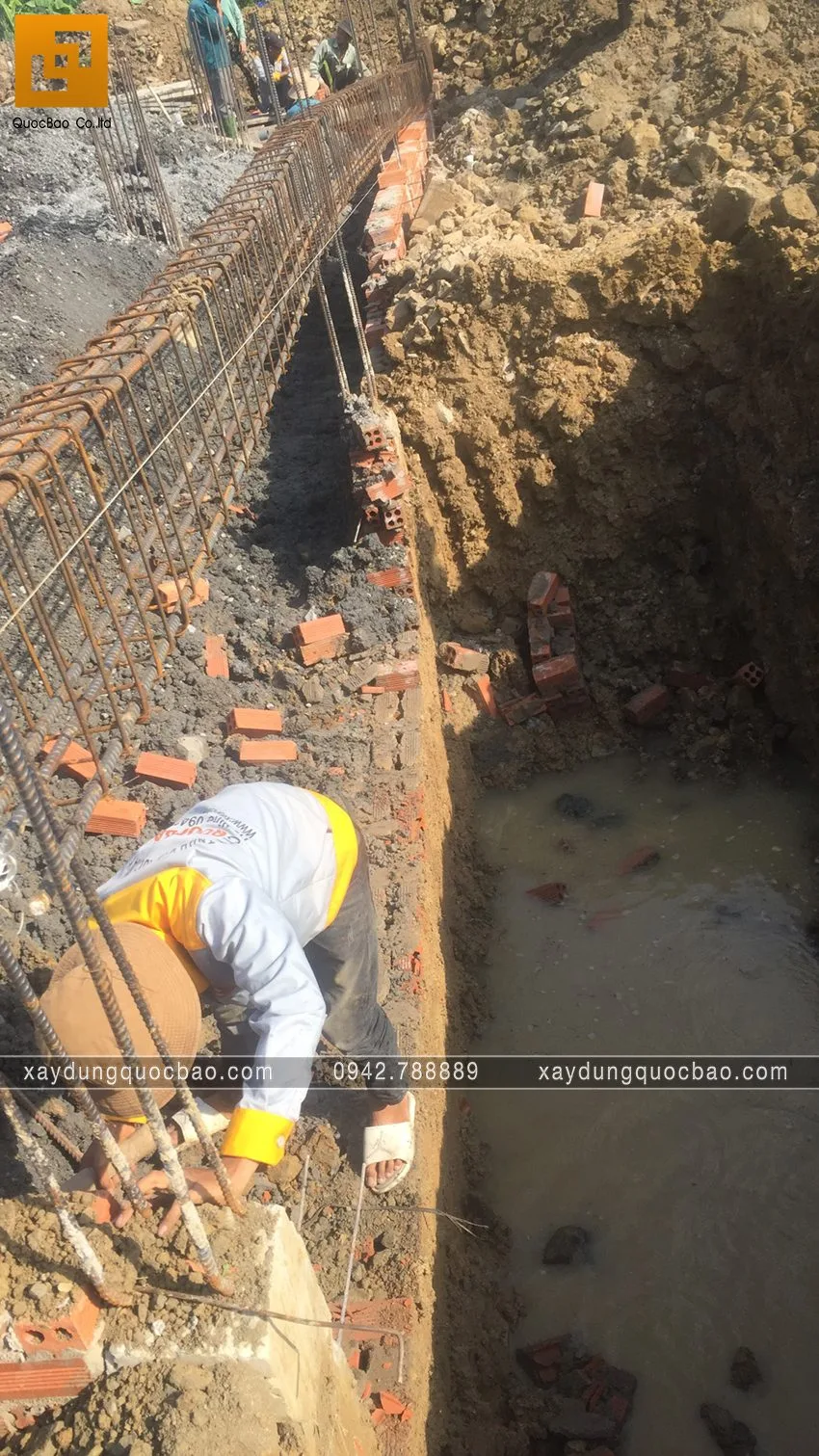 Thi công phần móng quán cà phê. Ảnh 16