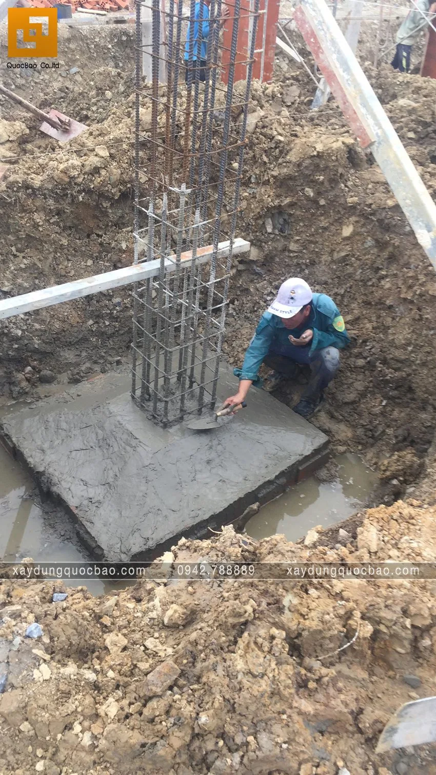 Thi công phần móng quán cà phê. Ảnh 7