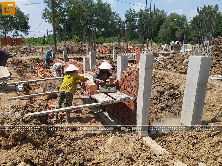 Thi công phần móng quán cà phê. Ảnh 9