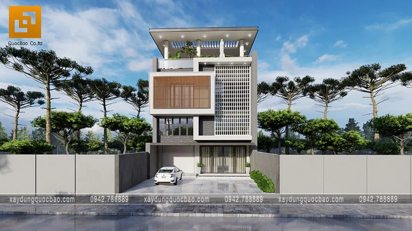 Biệt Thự 4 Tầng Hiện Đại 10x20m Tại Trảng Bom - BT22119 2 Ngôi biệt thự 4 tầng choáng ngợp bởi vẻ ngoài cứng cỏi với sự sắp xếp bố cục lạ mắt
