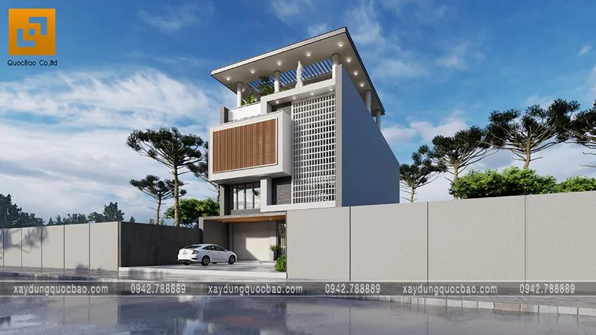 Biệt Thự 4 Tầng Hiện Đại 10x20m Tại Trảng Bom - BT22119 4 Mặt tiền với thiết kế không gian mở giúp lưu thông không khí, tận dụng tối đa ánh sáng thiên nhiên.