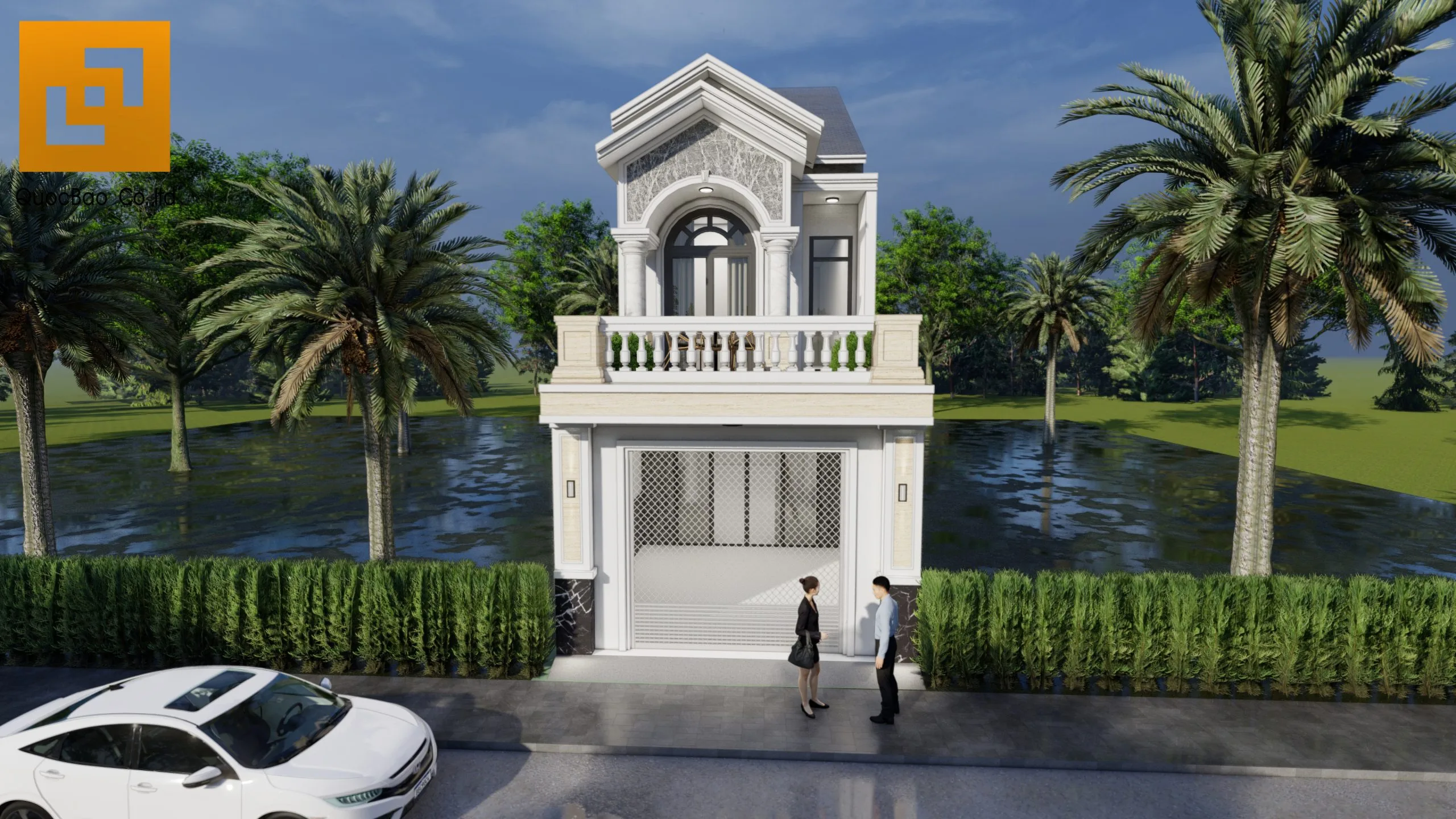 Top 299+ mẫu nhà đẹp được yêu thích nhất năm 2026 39 Nhà phố 2 tầng tân cổ điển gia đình anh Khánh