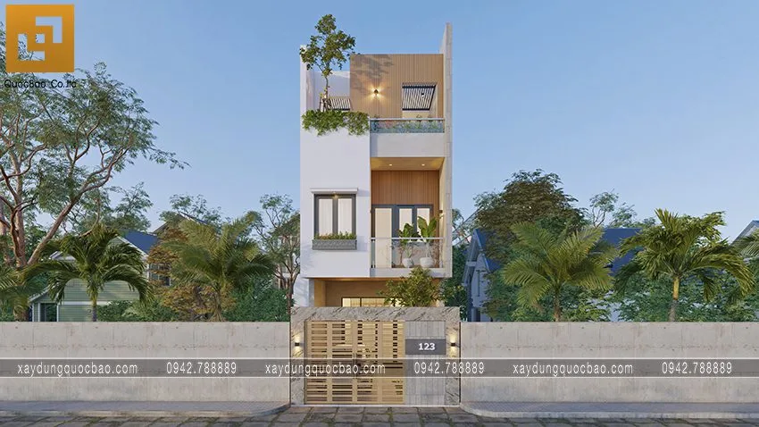 Top 299+ mẫu nhà đẹp được yêu thích nhất năm 2026 36 Nhà phố 3 tầng hiện đại mái bằng gia đình anh Hiếu tại Biên Hòa