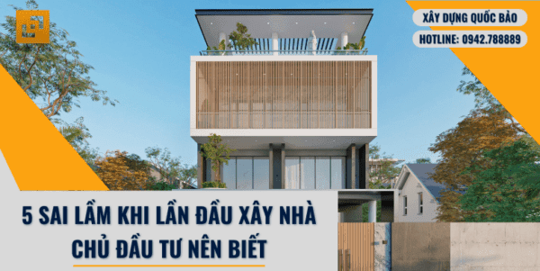 5 sai lầm khi xây nhà