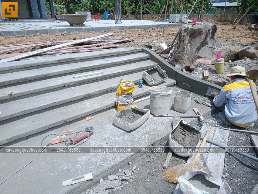 Thi công phần hoàn thiện quán cà phê Khang Coffee. Ảnh 5