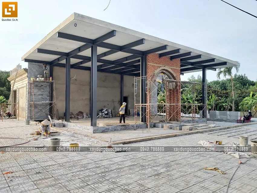 Thi công phần hoàn thiện quán cà phê Khang Coffee. Ảnh 16