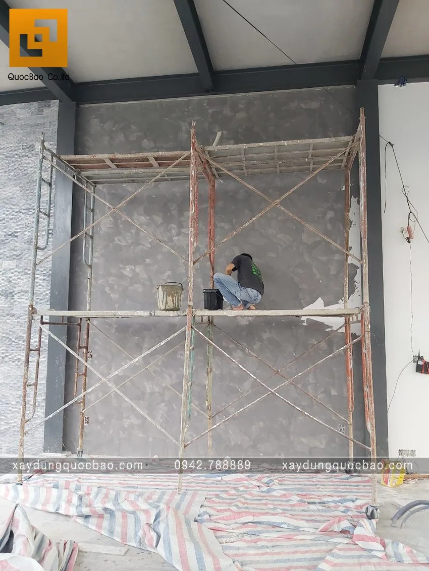 Thi công phần hoàn thiện quán cà phê Khang Coffee. Ảnh 29