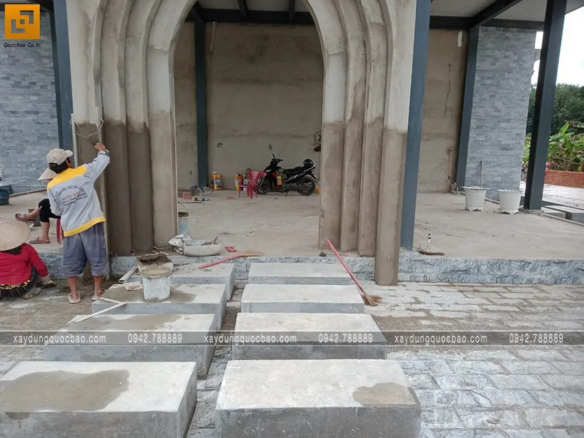 Thi công phần hoàn thiện quán cà phê Khang Coffee. Ảnh 28