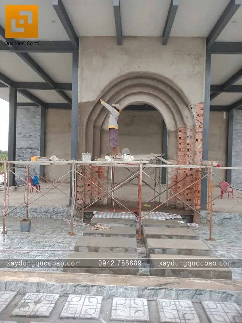 Thi công phần hoàn thiện quán cà phê Khang Coffee. Ảnh 32