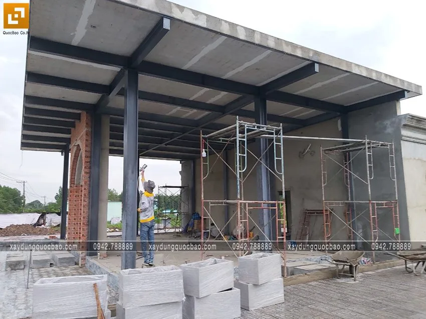 Thi công phần hoàn thiện quán cà phê Khang Coffee. Ảnh 15