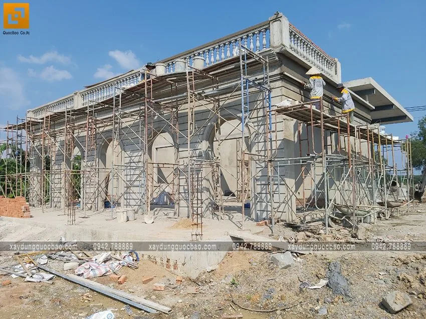 Thi công phần hoàn thiện quán cà phê Khang Coffee. Ảnh 2