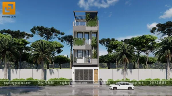 Thiết kế nhà phố 4 tầng đẹp