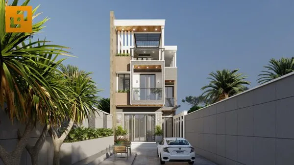 Thiết kế nhà phố 3 tầng hiện đại