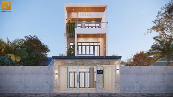 Nhà 3 tầng hiện đại 6x18m của gia đình anh Thọ - chị Đào