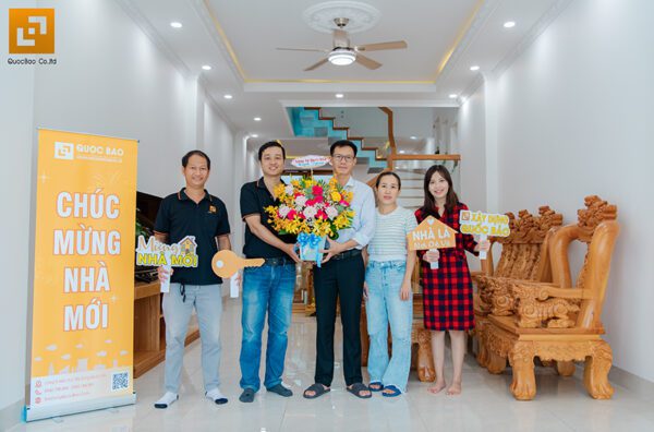 Bàn giao nhà phố hiện đại 4 tầng