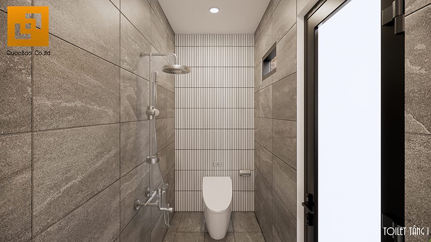 Tất cả các chi tiết trong nhà vệ sinh đều được thiết kế phù hợp với yêu cầu của gia chủ cũng như đem lại cảm giác thoải mái cho người sử dụng.