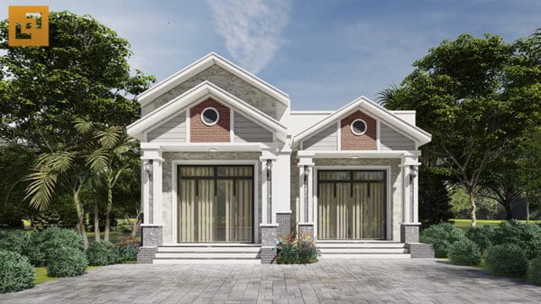 Nhà vườn song lập - mái ấm hạnh phúc gia đình - NP24125 17 Với lối thiết kế giản dị nhưng vẫn mang lại vẻ đẹp sâu sắc của gia đình cô Hạnh