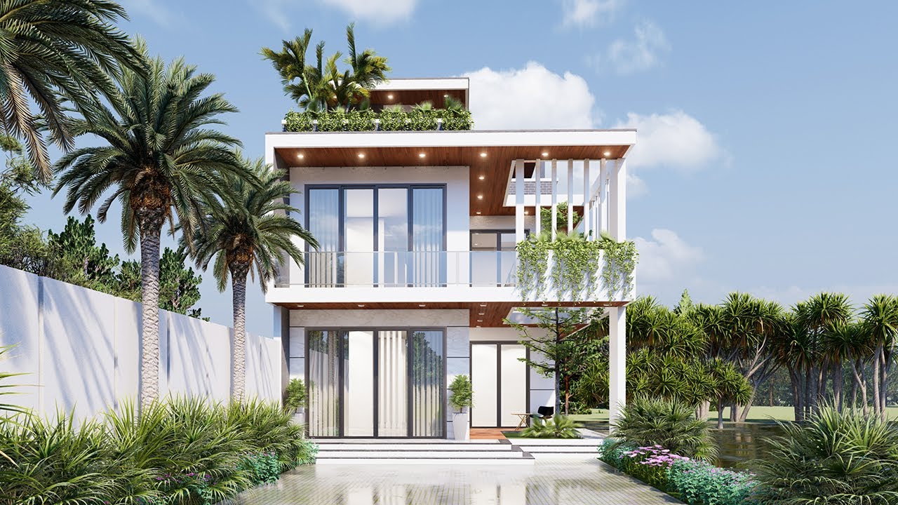 Khám Phá Những Mẫu Biệt Thự Tại Trảng Bom, Đồng Nai: Sang Trọng, Tiện Nghi 2026 8 phoi canh mau biet thu vuon 3 ta