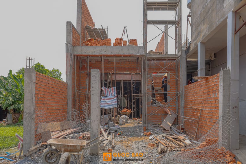 Dự án nhà phố hiện đại GĐ Anh Thắng Tại Nhơn Trạch - NP25001 34 Thi công phần thô nhà phố gác lửng