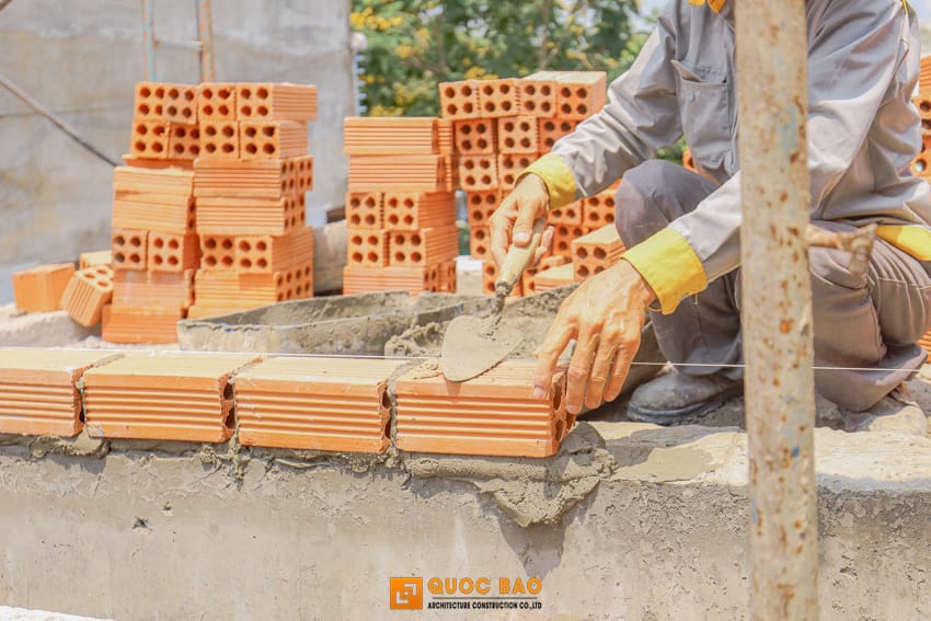 Dự án nhà phố hiện đại GĐ Anh Thắng Tại Nhơn Trạch - NP25001 26 Thi công phần thô nhà phố gác lửng