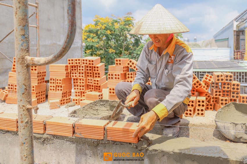 Dự án nhà phố hiện đại GĐ Anh Thắng Tại Nhơn Trạch - NP25001 24 Thi công phần thô nhà phố gác lửng