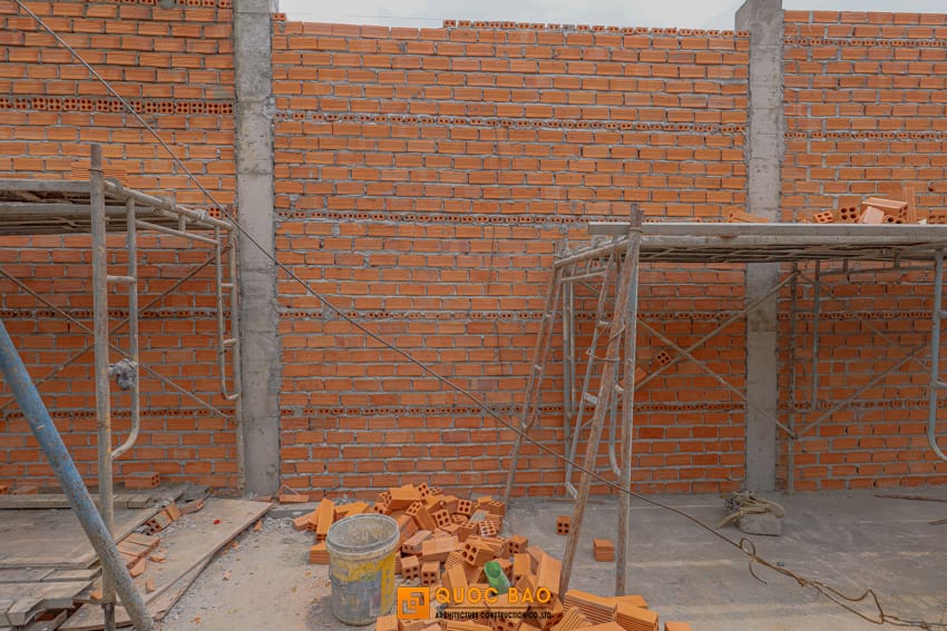 Dự án nhà phố hiện đại GĐ Anh Thắng Tại Nhơn Trạch - NP25001 20 Thi công phần thô nhà phố gác lửng